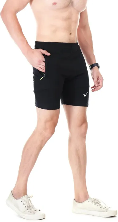 Linesports Solid Men Black Gym Shorts Lightweight Breathable Workout Shorts for Running, Training, Sports & Fitness Activewear India BLACK XL thumbnail 0