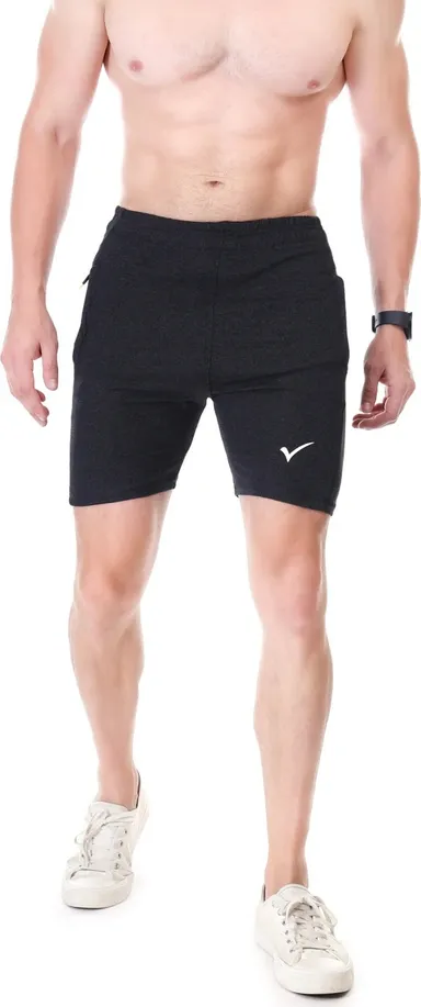 Linesports Solid Men Black Gym Shorts Lightweight Breathable Workout Shorts for Running, Training, Sports & Fitness Activewear India dark grey   L thumbnail 1