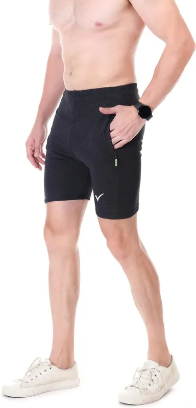 Linesports Solid Men Black Gym Shorts Lightweight Breathable Workout Shorts for Running, Training, Sports & Fitness Activewear India dark grey   L thumbnail 2
