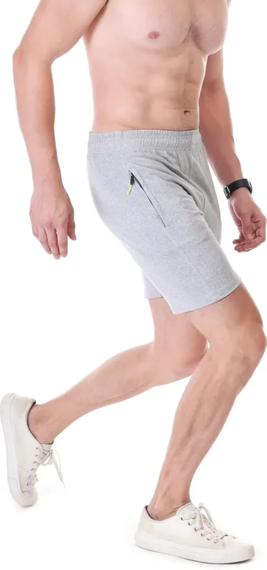 Linesports Solid Men Black Gym Shorts Lightweight Breathable Workout Shorts for Running, Training, Sports & Fitness Activewear India light grey   L thumbnail 1