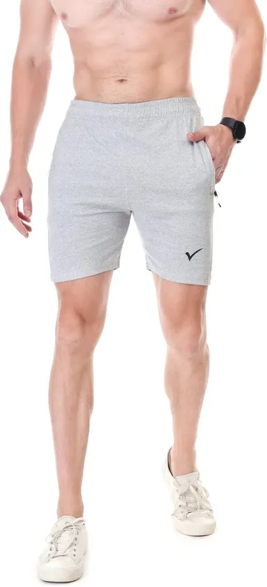 Linesports Solid Men Black Gym Shorts Lightweight Breathable Workout Shorts for Running, Training, Sports & Fitness Activewear India light grey   L thumbnail 0