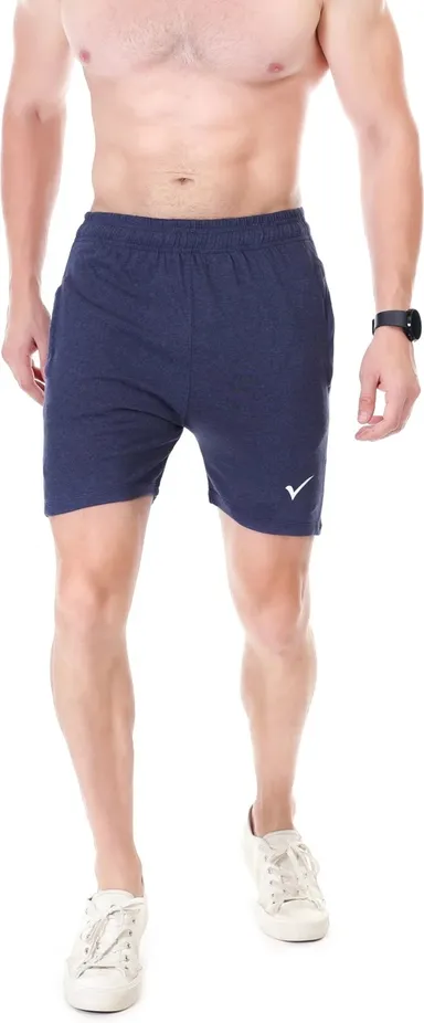 Linesports Solid Men Black Gym Shorts Lightweight Breathable Workout Shorts for Running, Training, Sports & Fitness Activewear India milanch blue   M thumbnail 0
