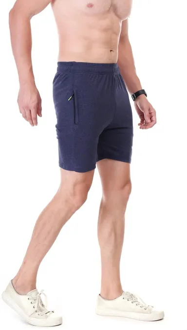 Linesports Solid Men Black Gym Shorts Lightweight Breathable Workout Shorts for Running, Training, Sports & Fitness Activewear India milanch blue   L thumbnail 2