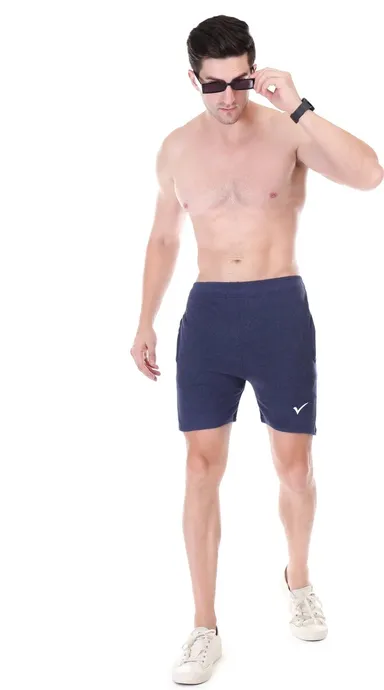 Linesports Solid Men Black Gym Shorts Lightweight Breathable Workout Shorts for Running, Training, Sports & Fitness Activewear India milanch blue   L thumbnail 4