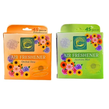Monicare Air Room Freshener Power Pocket Gel | Pack of 2 Jasmine & Orchid, Long-Lasting 45 Days|Home & Office Fresh Scents for Bathroom, Toilet, Living Room thumbnail 0
