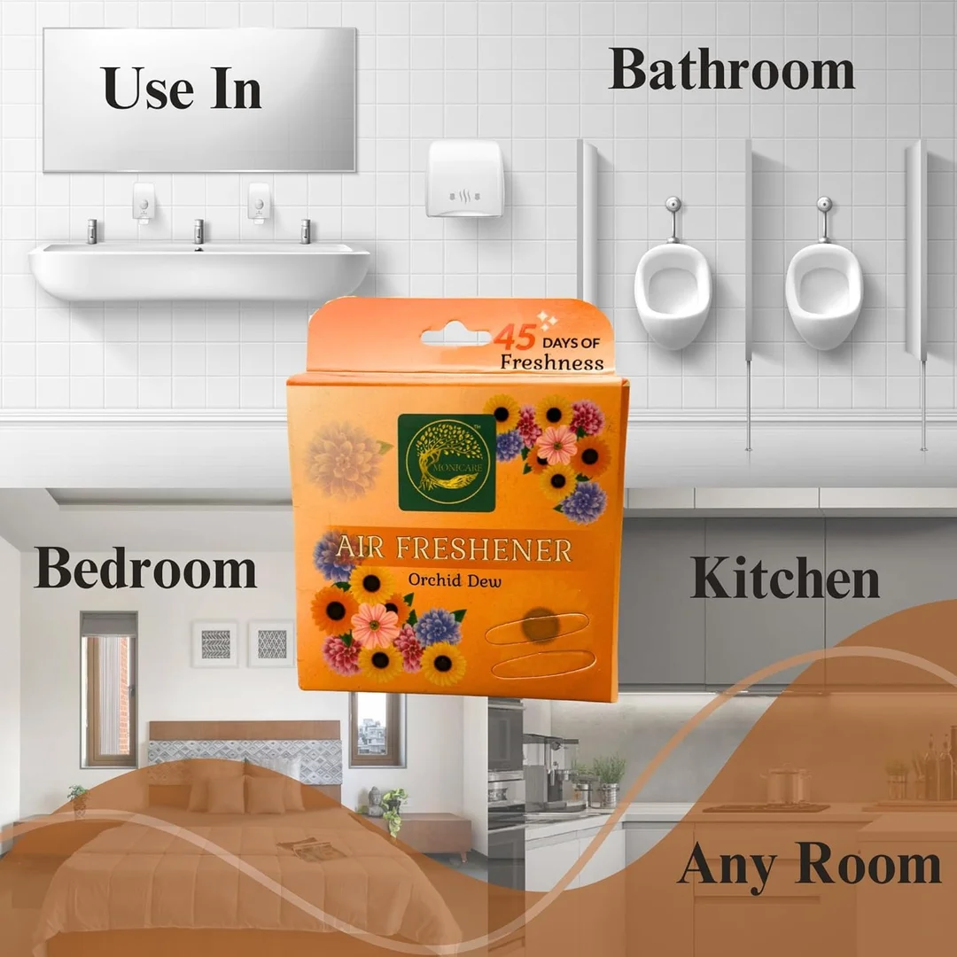 Monicare Air Room Freshener Power Pocket Gel |Orchid Dew, Fragrance Booster Gel, Long-Lasting 45 Days, Home & Office Fresh Scents for Bathroom, Toilet, Living Room image 4