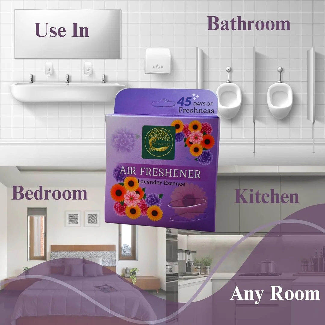 Monicare Lavender Air Freshener Power Pocket Gel |Long-Lasting Odor Eliminator| 45-Day Freshness for Cars, Closets, and Small Spaces |Pack of 1 image 3