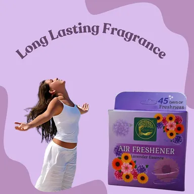 Monicare Lavender Air Freshener Power Pocket | Long-Lasting Odor Eliminator, Ideal for Cars, Closets & Small Spaces, Up to 45 Days |Pack of 13 thumbnail 1