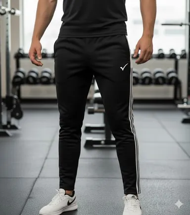NS Track Pant for Men | High GSM, Lightweight, Breathable | Durable Fabric for Gym, Yoga, Running, Morning Walk |Sports & Travel Black L thumbnail 2