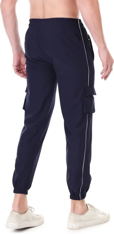 Linesports Men Solid Black Track Pants | Lightweight, Breathable, Durable Gym, Yoga, Running, Sports |Travel Activewear dark blue 28 thumbnail 1