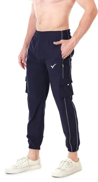 Linesports Men Solid Black Track Pants | Lightweight, Breathable, Durable Gym, Yoga, Running, Sports |Travel Activewear dark blue 36 thumbnail 0