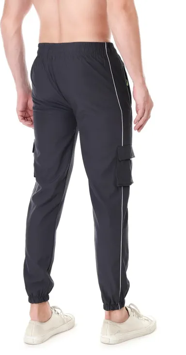 Linesports Men Solid Black Track Pants | Lightweight, Breathable, Durable Gym, Yoga, Running, Sports |Travel Activewear dary grey   28 thumbnail 1