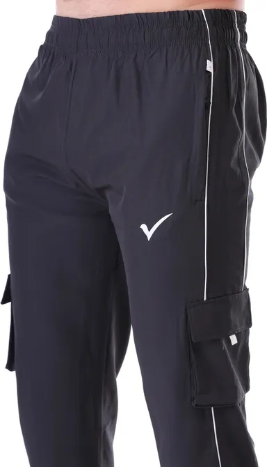 Linesports Men Solid Black Track Pants | Lightweight, Breathable, Durable Gym, Yoga, Running, Sports |Travel Activewear dary grey   28 thumbnail 2