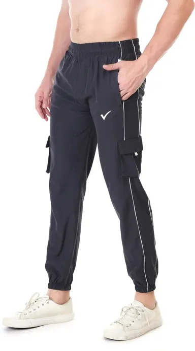Linesports Men Solid Black Track Pants | Lightweight, Breathable, Durable Gym, Yoga, Running, Sports |Travel Activewear dary grey   34 thumbnail 0
