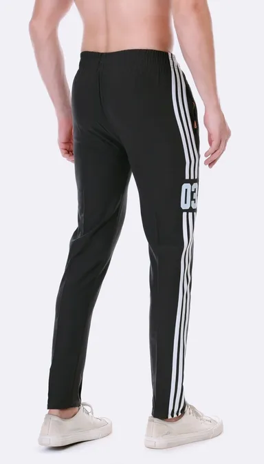 Linesports Men Black Track Pants Solid Athletic Fit Lightweight Breathable Polyester Cotton Blend Gym Sports Casual Wear India dark grey   32 thumbnail 1
