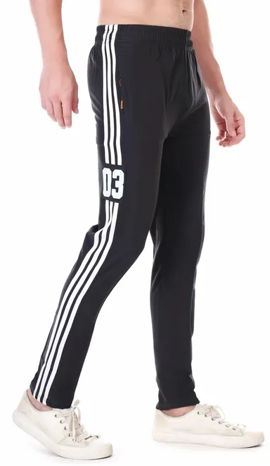 Linesports Men Black Track Pants Solid Athletic Fit Lightweight Breathable Polyester Cotton Blend Gym Sports Casual Wear India dark grey   34 thumbnail 0