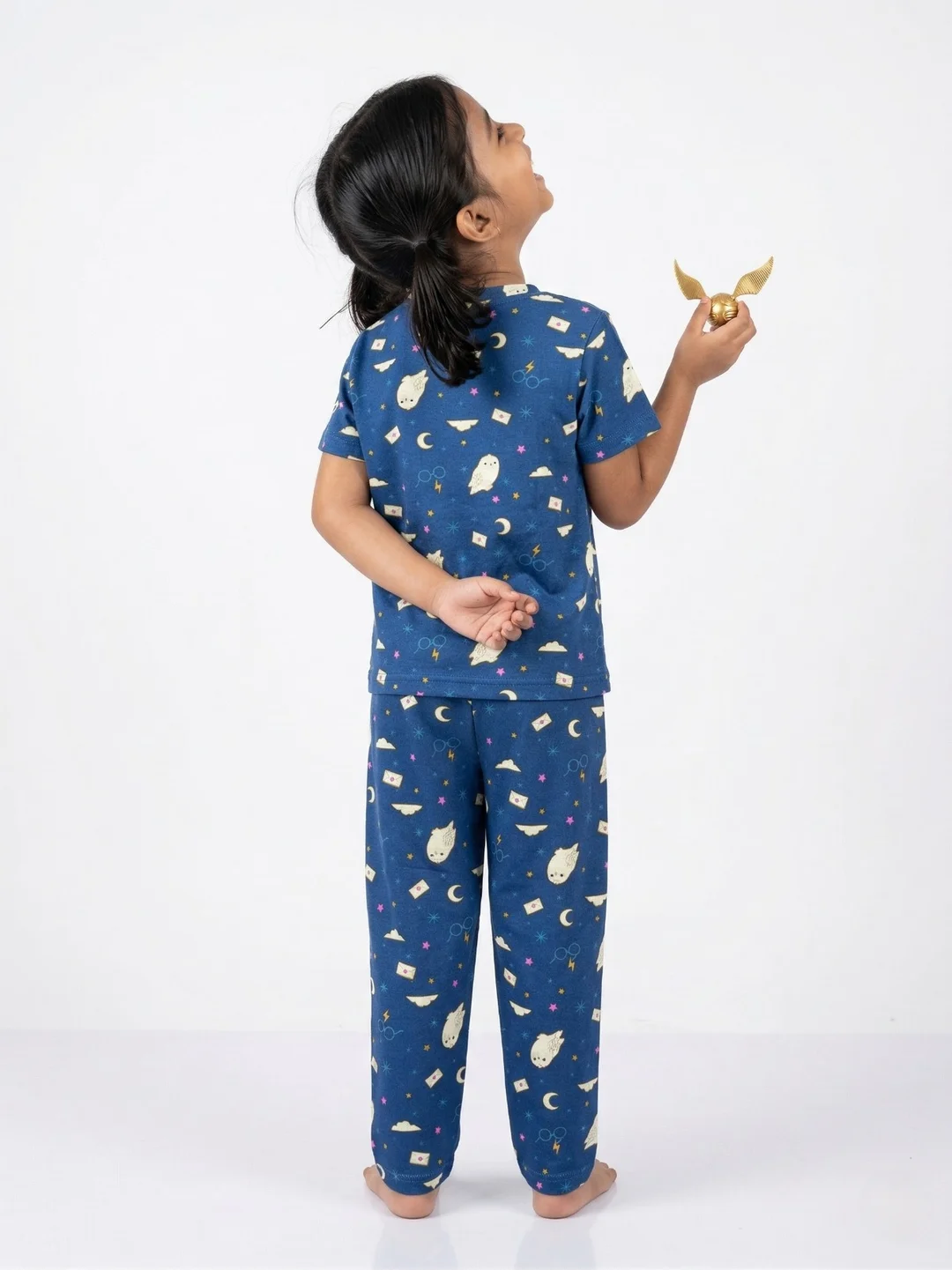 TIKQ Baby Girls Casual T-shirt and Pant Set Soft Cotton Comfortable Daily Wear Toddler Outfit  Star Blue 4-5 Years image 3
