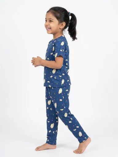 TIKQ Baby Girls Casual T-shirt and Pant Set Soft Cotton Comfortable Daily Wear Toddler Outfit  Star Blue 6-7 Years thumbnail 3