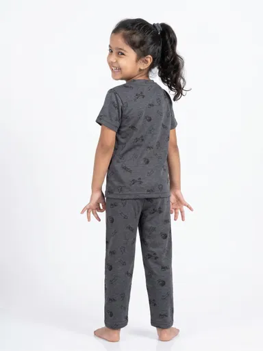 TIKQ Baby Girls Casual T-shirt and Pant Set Soft Cotton Comfortable Daily Wear Toddler Outfit  grey 6-7 Years thumbnail 1