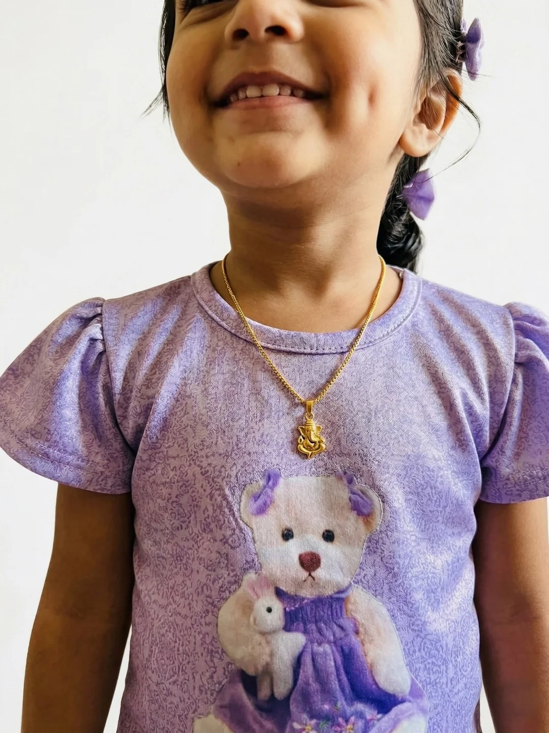 Baby Girls Casual Top and Shorts Set Soft Cotton Comfortable Daily Wear Toddler Outfit  Purple 3-4 Years image 2