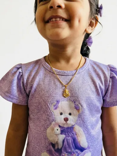 Baby Girls Casual Top and Shorts Set Soft Cotton Comfortable Daily Wear Toddler Outfit  Purple 3-4 Years thumbnail 1