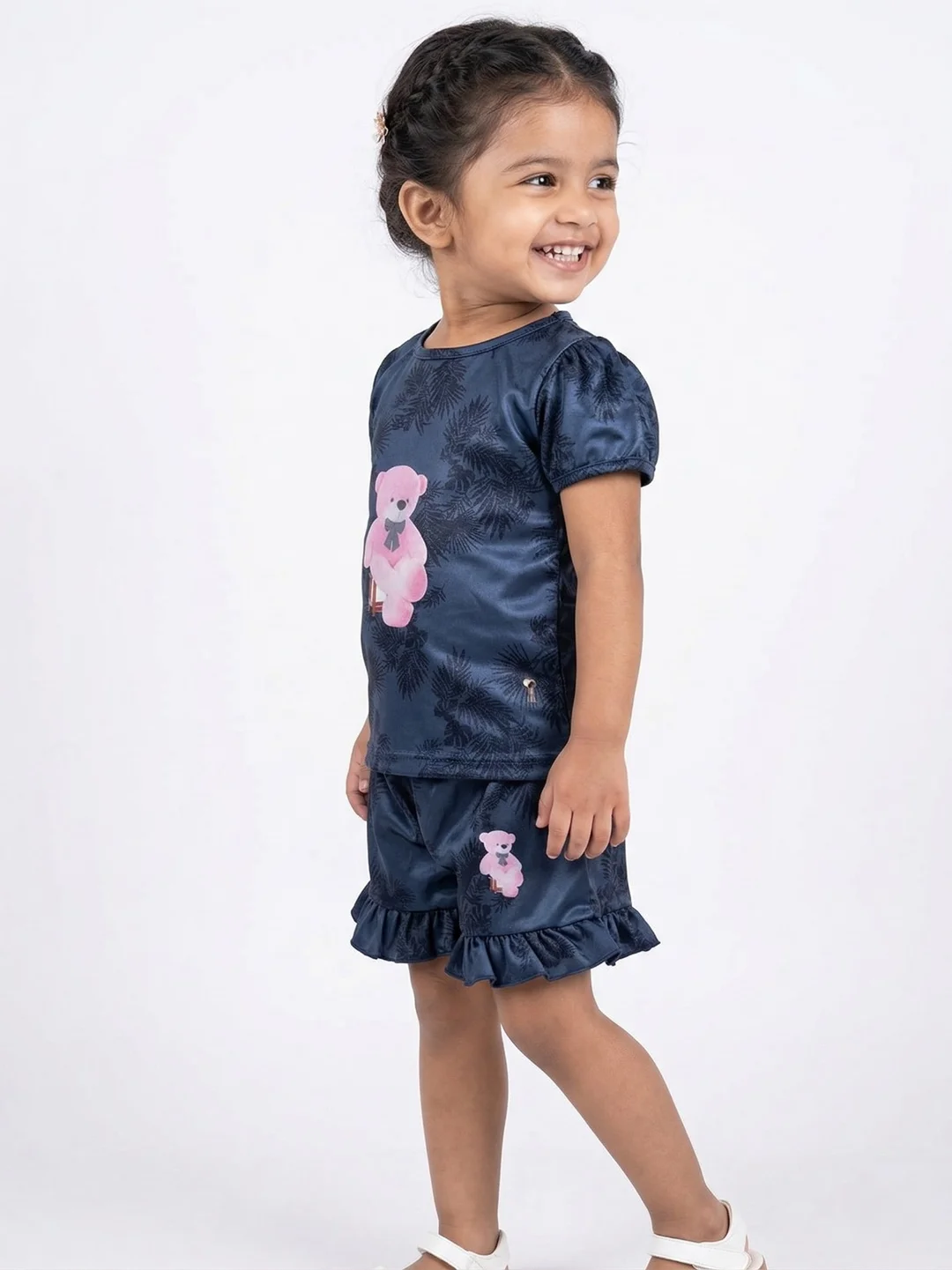 Baby Girls Casual Top and Shorts Set Soft Cotton Comfortable Daily Wear Toddler Outfit  Purple 2-3 Years image 3