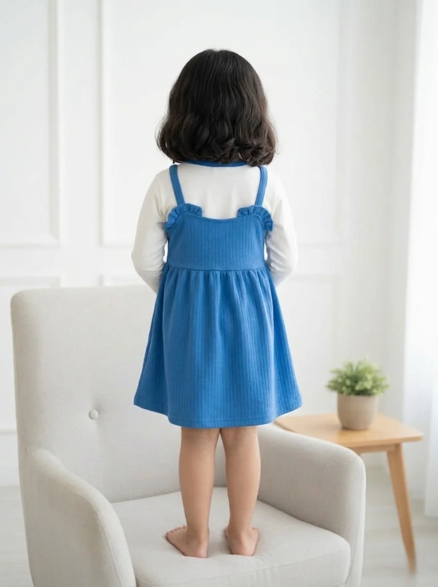 TIKQ Baby Girls Below Knee Party Dress Fancy Toddler Outfit Soft Comfortable Fabric Online Buy Blue 2-3 Years image 5