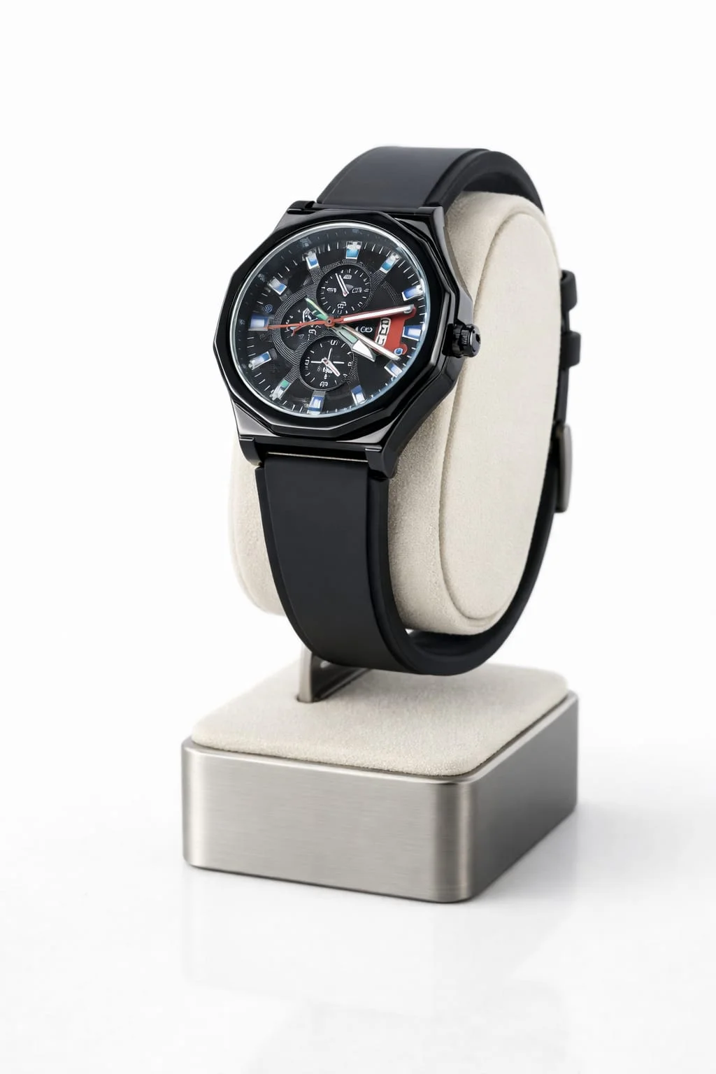 Tyrcas LEDAR Premium Analog Watch for Men Stainless Steel Strap Water Resistant Quartz Wrist Watch Black Dial Luxury Formal Casual Office Wear Gift Watch India image 3