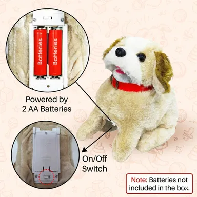 Meetul Enterprise Battery Operated Walking Jumping Puppy Toy for Kids with Back Flip Barking Action|  Multicolor Interactive Fun Pet Robot, Ideal Gift for Toddlers and Children thumbnail 2