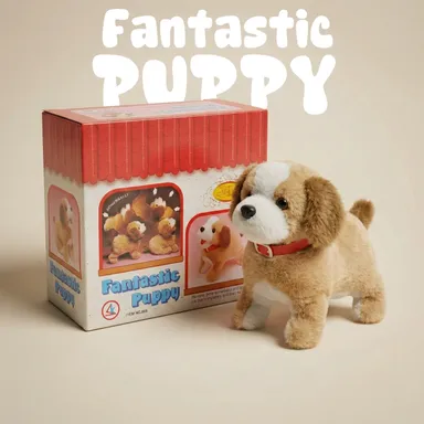 Meetul Enterprise Battery Operated Walking Jumping Puppy Toy for Kids with Back Flip Barking Action|  Multicolor Interactive Fun Pet Robot, Ideal Gift for Toddlers and Children thumbnail 4