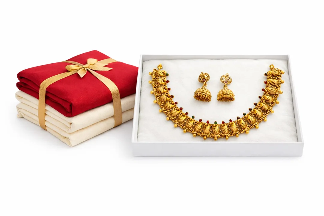 Designer Net Jewellery Set for Women Bridal Wedding Party Wear Necklace Earrings Set Gold Plated Kundan Pearl Choker Traditional Ethnic Indian Jewellery Gift Set image 4
