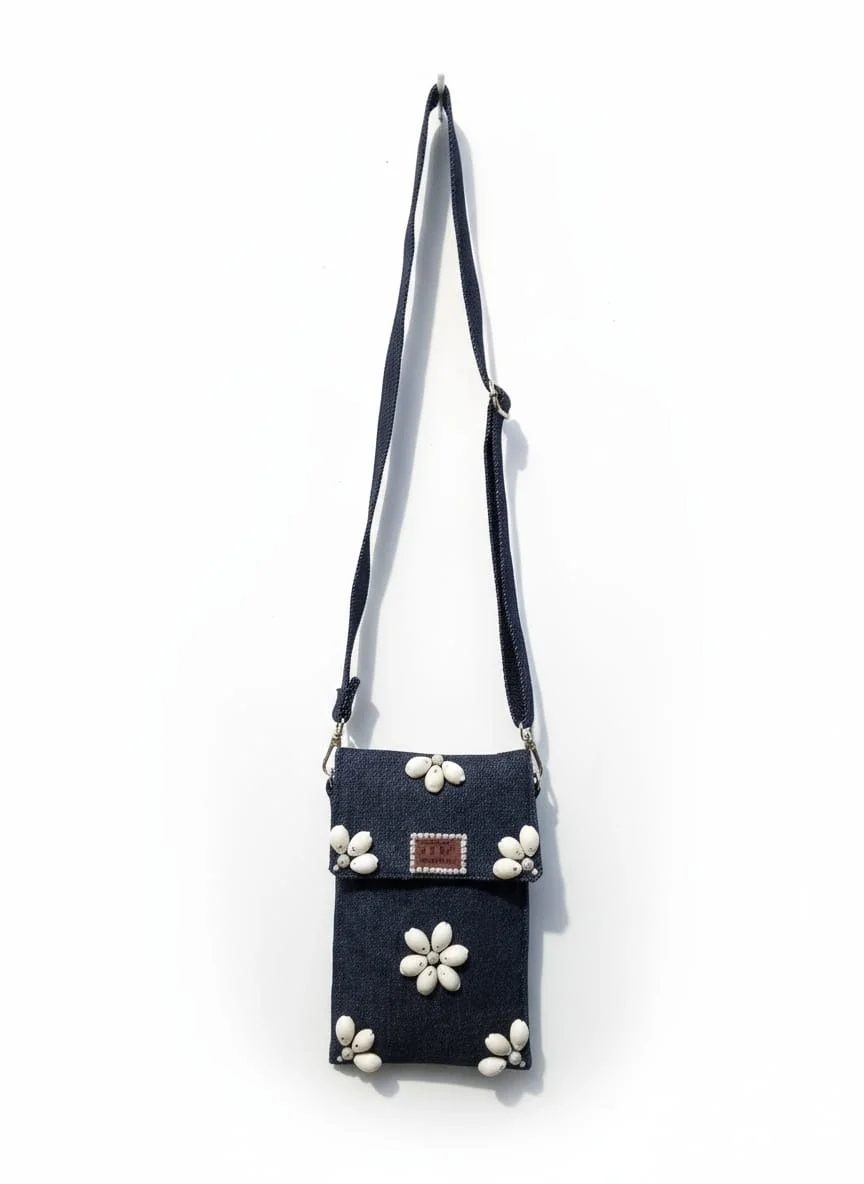 Cowdi Floral Printed Mobile Sling Bag for Women with Adjustable Strap Lightweight Cotton Crossbody Phone Pouch Travel Mini Purse Floral Design India image 1