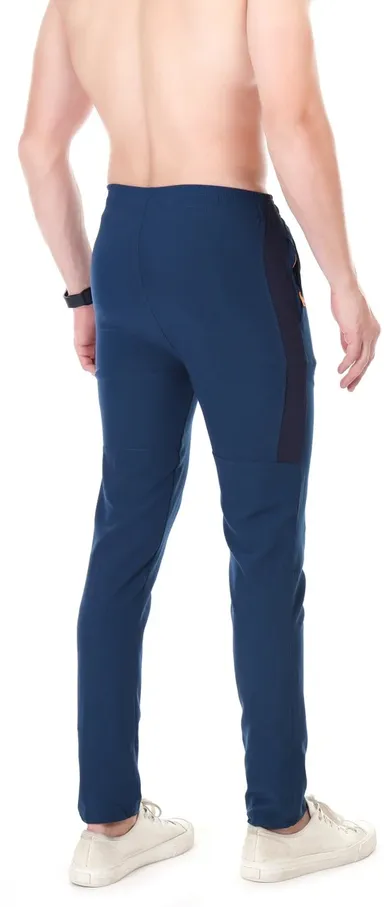 Linesports Men Solid Dark Blue Track Pants Comfortable Cotton Blend Sports Joggers Gym Wear Casual Running Lower Breathable Elastic Waist Activewear Blue 28 thumbnail 2