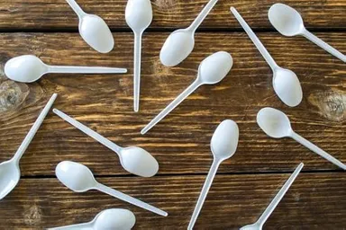 Eco-Friendly Compostable Cornstarch Premium White Spoon 6 Inch 100 Pcs Pack Biodegradable Plastic-Free Disposable Cutlery for Party Catering Home Food Service Use thumbnail 1