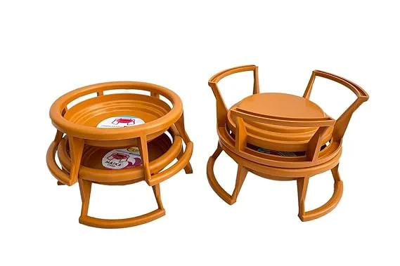 Heavy Duty Brown Plastic Multi-Functional Matka Stand for Water Pots, Plant Pots, Garden Planters, Home Storage Support Rack, Durable Indoor Outdoor Utility Holder image 3