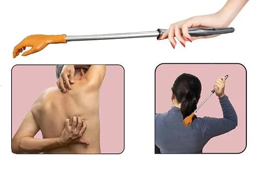 Multi Purpose Back Body Itching Scratcher Rod Massager Stick Pack of 2 Portable Durable Long Handle Back Scratcher for Men Women Kids Relief Tool image 3