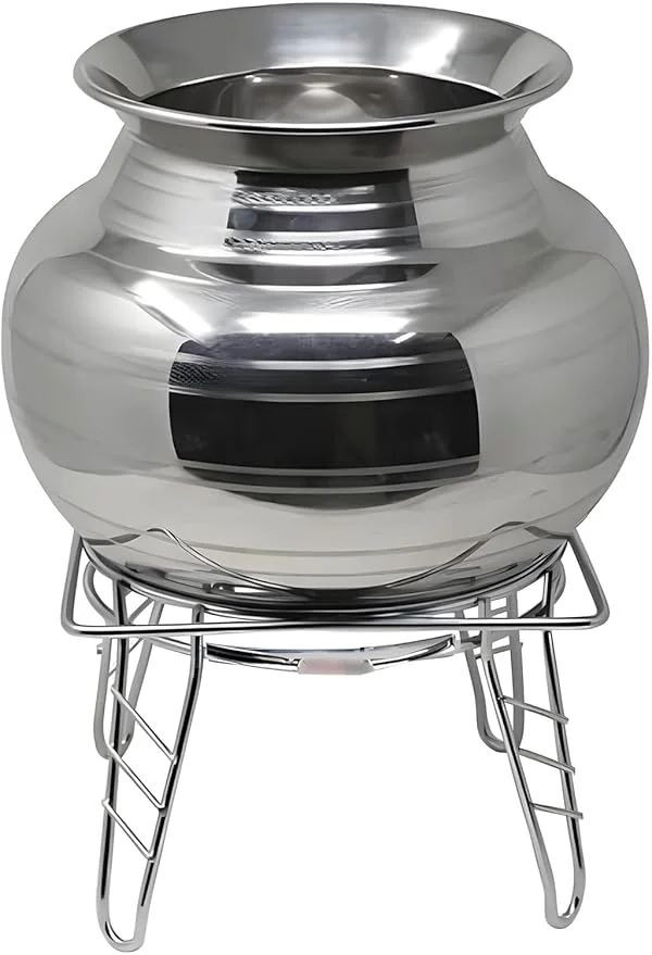 Multipurpose Heavy Duty Round Metal Stand for Gas Cylinder Plant Pots Water Dispenser Kitchen Utility Stand 4 Leg Floor Rack Rust Resistant Iron Stand for Home Balcony Garden Use image 2