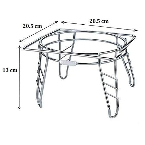 Multipurpose Heavy Duty Round Metal Stand for Gas Cylinder Plant Pots Water Dispenser Kitchen Utility Stand 4 Leg Floor Rack Rust Resistant Iron Stand for Home Balcony Garden Use image 3