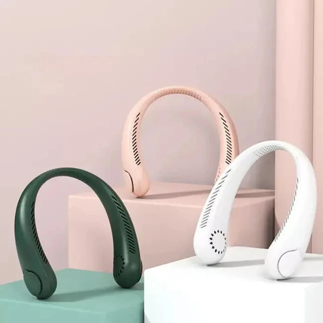 Portable Neck Fan - Rechargeable Personal, USB Wearable Hands-Free Fan, 3 Speeds, Leafless Hanging Bladeless Mini for Outdoor Indoor Sports Travel image 3