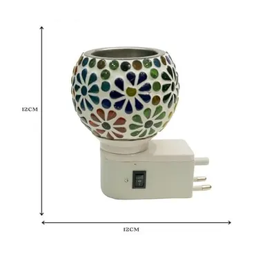 RUPIKA Electric Kapoor Dani Lamp Camphor Diffuser Aroma Oil Incense Burner Dhoop Lamp for Home Temple Office Meditation Puja Aromatherapy Use thumbnail 1