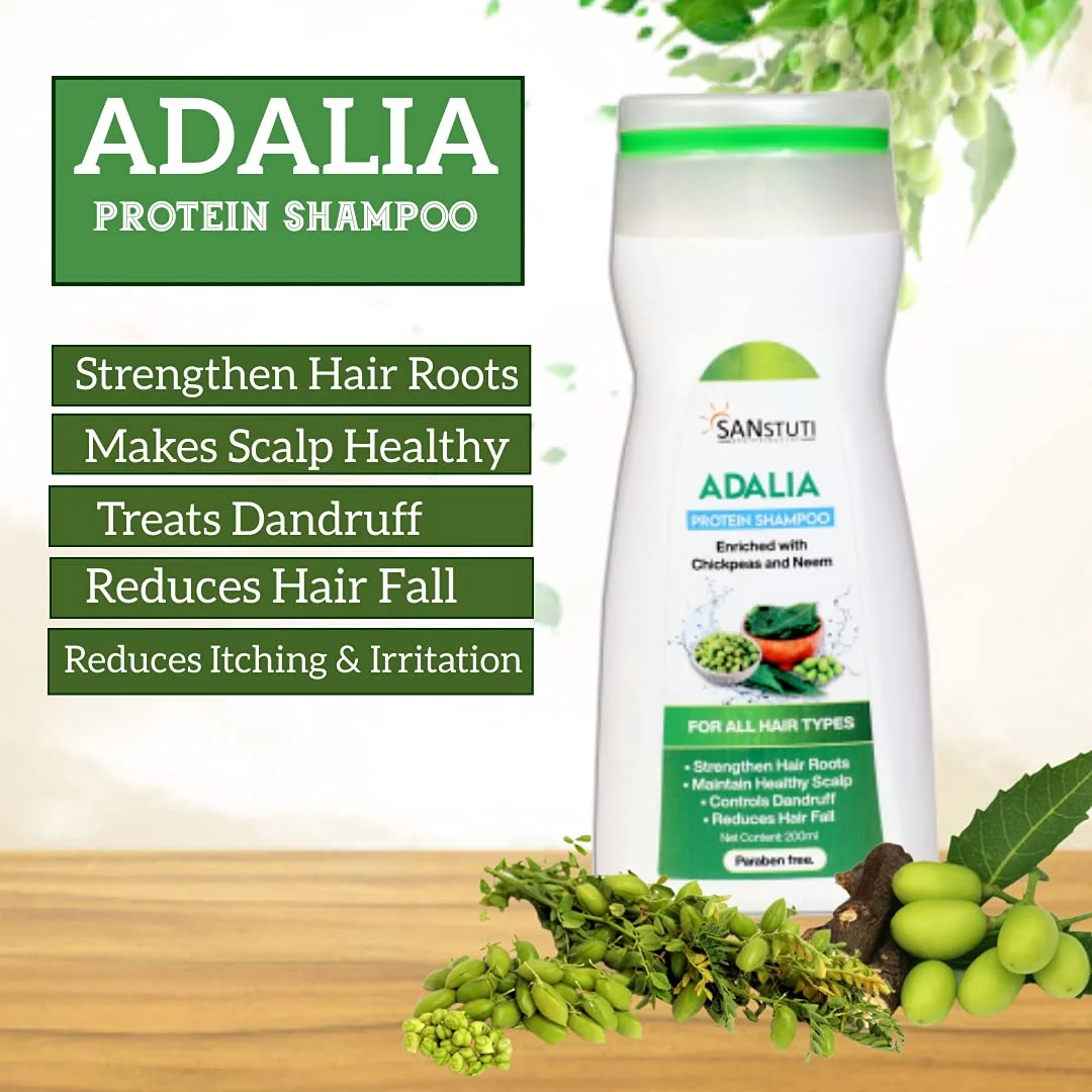 Adalia Herbal Anti Hair Fall Shampoo for Men and Women with Natural Ingredients Sulphate Free Paraben Free Hair Growth Strengthening Dandruff Control Shampoo 200ml 300ml image 2