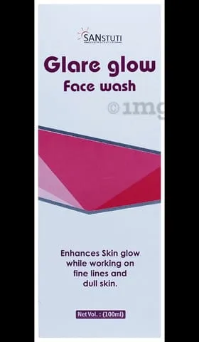Glare Glow Face Wash for Brightening Skin Deep Cleansing Oil Control Face Cleanser for Men and Women Removes Dirt Pollution Tan Hydrating Smooth Glowing Skin Daily Use thumbnail 1