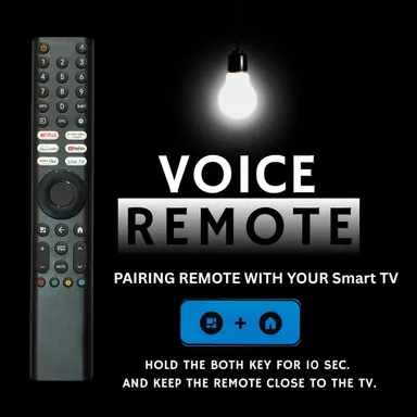 REZRO Xiaomi Smart TV Remote with Voice Control MI-VER 24 Black Replacement MI Remote Controller for Mi LED Smart TV Android TV Bluetooth Voice Assistant Remote thumbnail 1