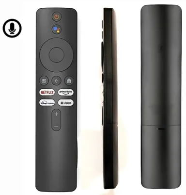 REZRO Compatible Xiaomi Mi Redmi Smart TV Voice Remote Control Bluetooth Android LED 4K UHD Replacement Remote with Google Assistant Netflix Prime Keys Black thumbnail 0
