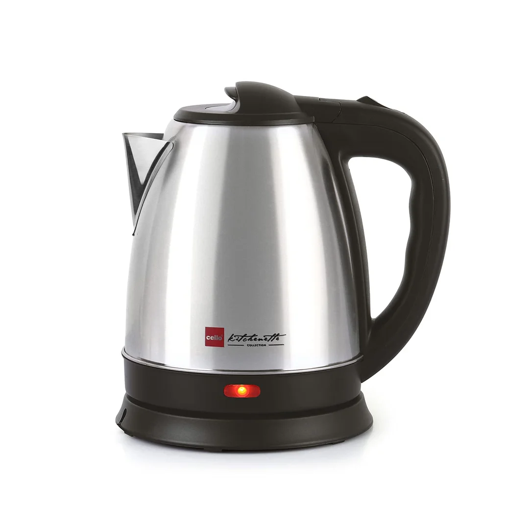 Cello 1.5L Quick Boil Electric Kettle Stainless Steel 1500W Auto Shut-Off 360° Base Water Boiler Silver | Fast Boiling Home Kitchen image 1