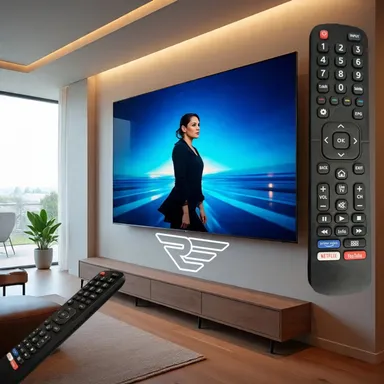 REZRO Premium Smart TV Remote Control for Lloyd and Vu LED TV Compatible Universal Replacement Remote Controller Black High Signal Range Durable Build Plug and Play No Setup Required India thumbnail 1
