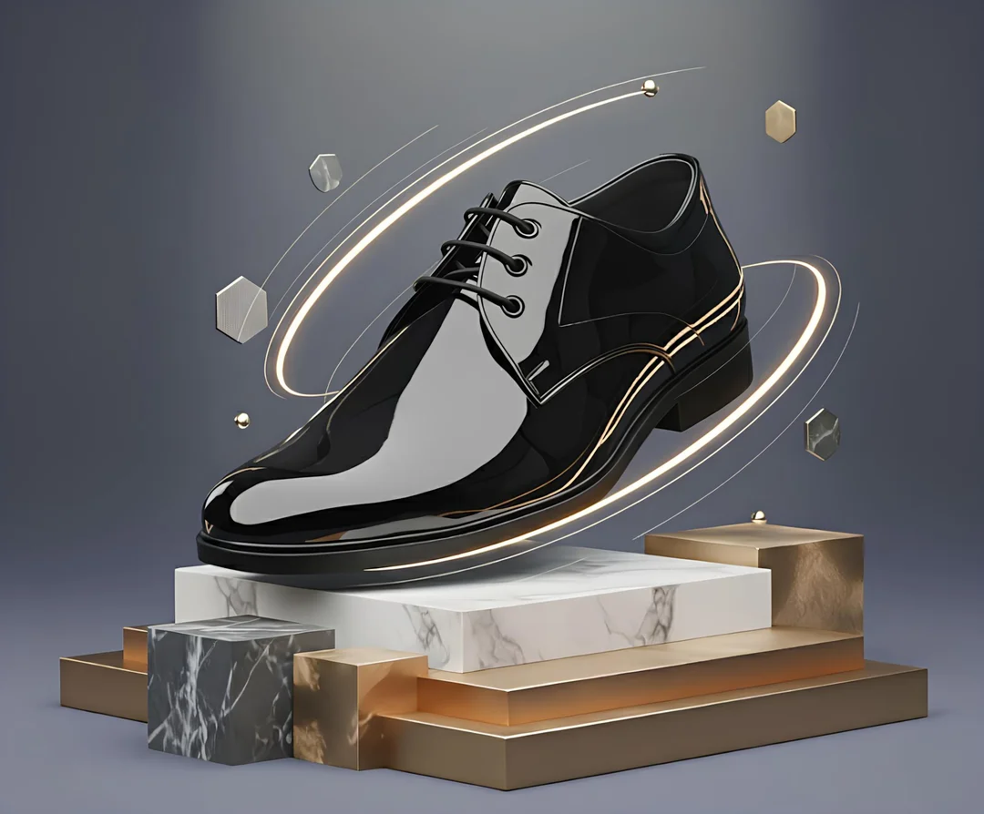 WUGO Men Formal Shoes Black Synthetic Leather Lace Up Office Business Shoes for Men & Boys Stylish Comfortable Daily Wear Outdoor Corporate Footwear India Black 6 image 2