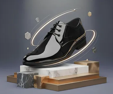 WUGO Men Formal Shoes Black Synthetic Leather Lace Up Office Business Shoes for Men & Boys Stylish Comfortable Daily Wear Outdoor Corporate Footwear India Black 7 thumbnail 1