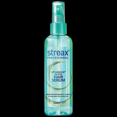 Streax Professional Hair Serum 45ml Smooth Shine Frizz Control Lightweight Non Sticky Hair Serum for Dry Damaged Hair Styling Heat Protection Serum India thumbnail 0