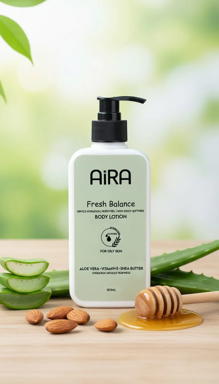 AIRA Fresh Balance Body Lotion 300ml Hydrating Moisturising Skin Care Lotion for Dry Skin Daily Use Lightweight Non Greasy Body Lotion for Men & Women India image 2